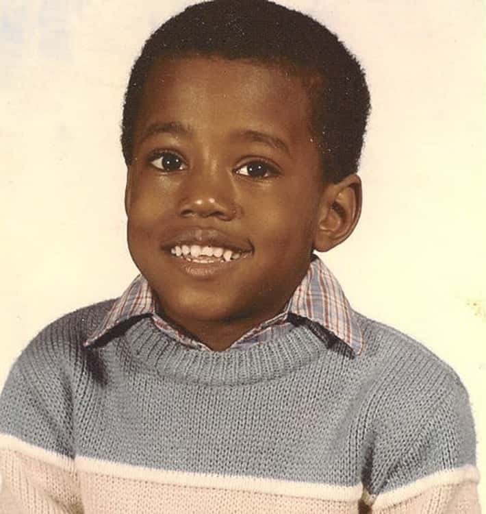 Kanye West young smile